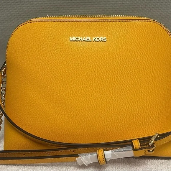 Michael Kors Sunflower Saffiano Leather Jet Set Crossbody Bag NWT